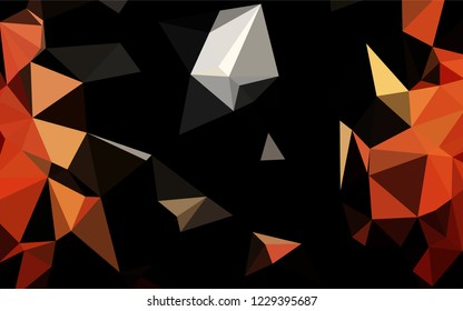 Dark Red, Yellow vector abstract polygonal layout. Colorful illustration in abstract style with gradient. A completely new template for your business design.