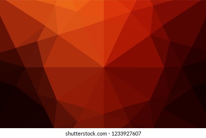 Dark Red, Yellow vector abstract polygonal cover. An elegant bright illustration with gradient. The template can be used as a background for cell phones.