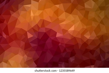 Dark Red, Yellow vector abstract mosaic background. Elegant bright polygonal illustration with gradient. Pattern for a brand book's backdrop.