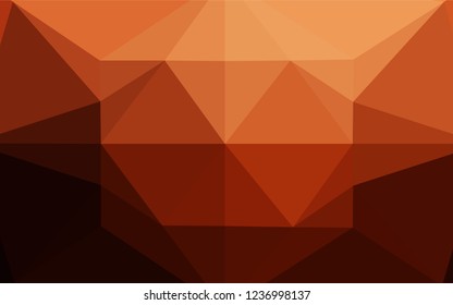 Dark Red, Yellow vector abstract mosaic backdrop. A sample with polygonal shapes. Brand new design for your business.