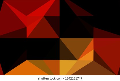 Dark Red, Yellow vector abstract mosaic background. A sample with polygonal shapes. The template can be used as a background for cell phones.