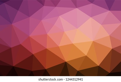 Dark Red, Yellow vector abstract polygonal layout. Glitter abstract illustration with an elegant design. Brand new style for your business design.