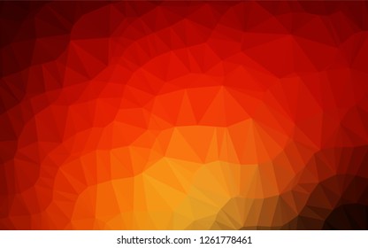 Dark Red, Yellow vector abstract polygonal cover. Colorful abstract illustration with gradient. The polygonal design can be used for your web site.