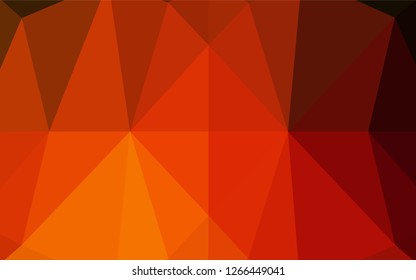 Dark Red, Yellow vector abstract polygonal cover. Colorful illustration in abstract style with gradient. The polygonal design can be used for your web site.