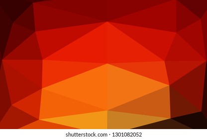 Dark Red, Yellow vector abstract mosaic backdrop. A vague abstract illustration with gradient. New texture for your design.