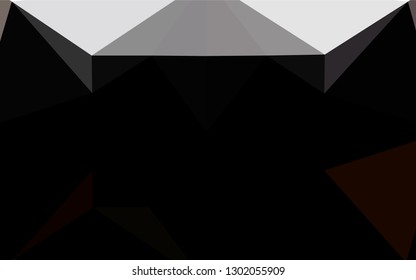 Dark Red, Yellow vector abstract polygonal cover. Creative illustration in halftone style with gradient. A completely new template for your business design.