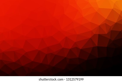 Dark Red, Yellow vector abstract polygonal layout. A vague abstract illustration with gradient. Completely new template for your business design.