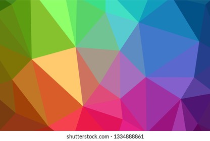 Dark Red, Yellow vector abstract mosaic pattern. A completely new color illustration in a polygonal style. Brand new design for your business.