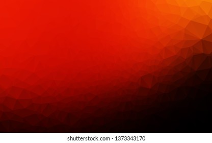 Dark Red, Yellow vector abstract mosaic background. Colorful illustration in abstract style with gradient. Brand new style for your business design.