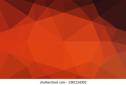Dark Red, Yellow vector abstract mosaic background. Creative illustration in halftone style with gradient. The polygonal design can be used for your web site.