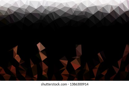 Dark Red, Yellow vector abstract mosaic background. A sample with polygonal shapes. The best triangular design for your business.