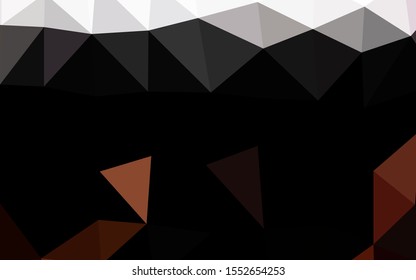 Dark Red, Yellow vector abstract mosaic pattern. Colorful illustration in Origami style with gradient.  Brand new style for your business design.