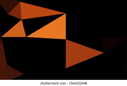 Dark Red, Yellow vector abstract polygonal layout. Colorful abstract illustration with gradient. Template for your brand book.