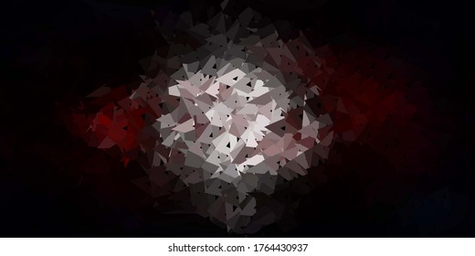 Rojo oscuro, amarillo vectorial de fondo abstracto del triángulo. Ilustración abstracta moderna con triángulos poligonales. Diseño de aplicaciones multipropósito.