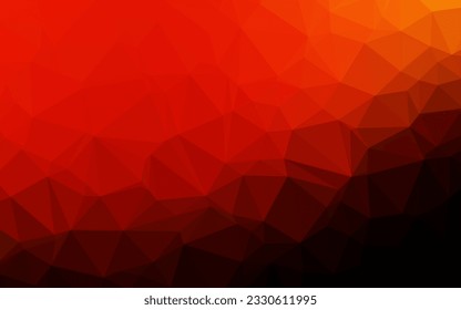 Dark Red, Yellow vector abstract polygonal texture. Creative illustration in halftone style with gradient. Completely new template for your business design.