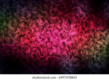 Dunkelrot, gelber, abstrakter Mosaikhintergrund. Elegante helle polygonale Illustration mit Farbverlauf. Neue Vorlage für Ihr Markenbuch.