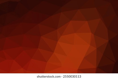 Vermelho-escuro, vetor amarelo abstrato capa poligonal. Imagem abstrata colorida com gradiente. O melhor design triangular para sua empresa.