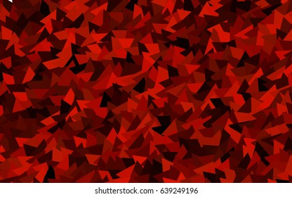 Dark Red, Yellow vector abstract colorful background, which consist of triangles. Pattern with colored triangles on white background.