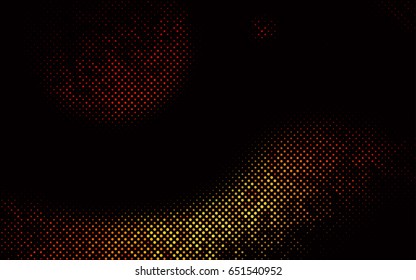 Dark Red, Yellow vector abstract pattern with circles. Geometry template for your business design. Background with colored spheres.