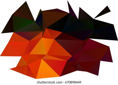 Dark Red, Yellow vector abstract polygonal background. Creative geometric illustration in Origami style with gradient. Brand-new design for your business.