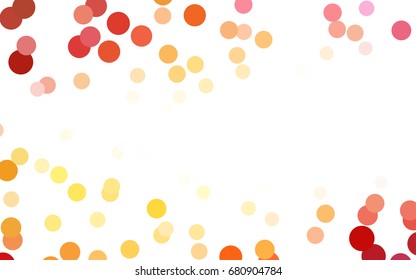 Dark Red, Yellow vector abstract pattern with circles. Geometry template for your business design. Background with colored spheres.