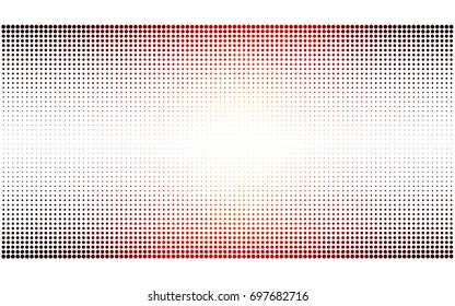 Dark Red, Yellow vector abstract pattern with circles. Geometry template for your business design. Background with colored spheres.