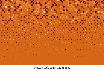 Dark Red, Yellow vector abstract pattern with circles. Geometry template for your business design. Background with colored spheres.