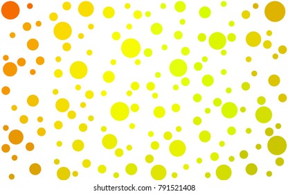 Dark Red, Yellow vector abstract pattern with circles. Geometry template for your business design. Background with colored spheres.