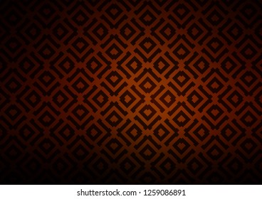 Dark Red, Yellow vector backdrop with lines, cubes. Colorful lines, squares on abstract background with gradient. Best design for your ad, poster, banner.