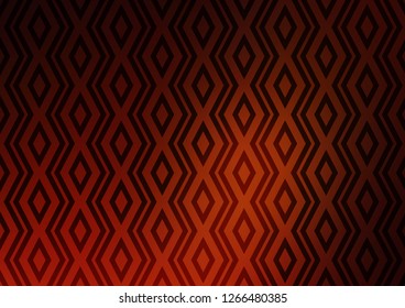 Dark Red, Yellow vector backdrop with lines, cubes. Colorful lines, squares on abstract background with gradient. Smart design for your business advert.