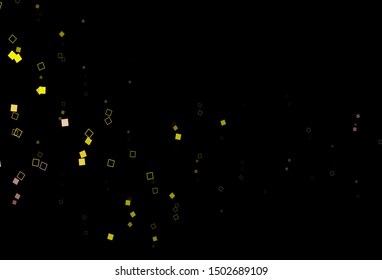 Dark Red, Yellow vector backdrop with lines, rectangles. Decorative design in abstract style with rectangles. Background for cell phones.