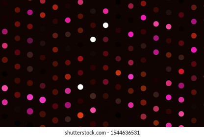 Dark Red, Yellow vector backdrop with dots. Blurred decorative design in abstract style with bubbles. Design for business adverts.