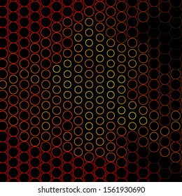 Dark Red, Yellow vector backdrop with dots. Abstract decorative design in gradient style with bubbles. Design for your commercials.