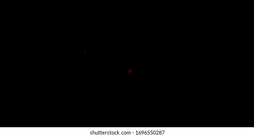 Dark red, yellow vector backdrop with virus symbols. Smart illustration with covid signs in decorative style. Simple design against epidemic information.