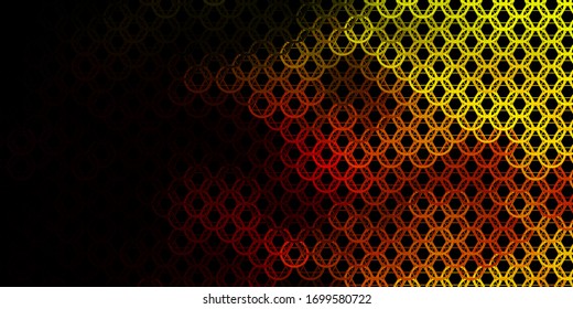 Dark Red, Yellow vector backdrop with mystery symbols. Abstract illustration with gothic gradient shapes. Simple design for occult depiction.