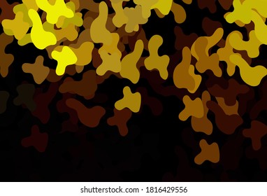 Dark Red, Yellow vector backdrop with memphis shapes. Illustration with colorful gradient shapes in abstract style. Modern design for your business card.