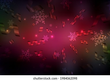 Dark Red, Yellow vector backdrop in holiday style. A colorful design in Christmas style with gradient. Template for lettering, typography.