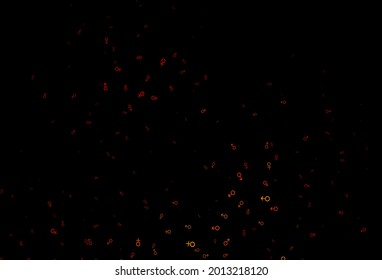 Rojo oscuro, fondo vector amarillo con signos de género. Gradiente niño aislado de color, símbolos de chica de estilo abstracto. Diseño sencillo para comerciales de TV.