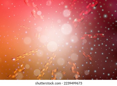 Dark Red, Yellow vector backdrop in holiday style. Simple gradient illustration with Christmas attributes. Best design for a college poster, banner.