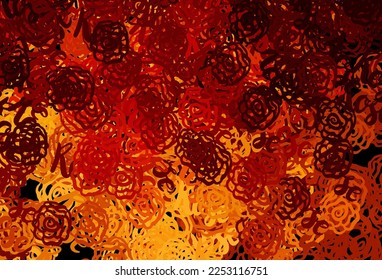 Dark Red, Yellow vector backdrop with memphis shapes. Simple colorful illustration with abstract gradient shapes. Background for a cell phone.
