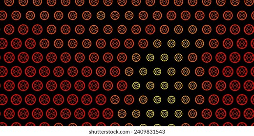 Dark Red, Yellow vector backdrop with mystery symbols. Abstract illustration with gothic gradient shapes. Background for esoteric, mystic designs.