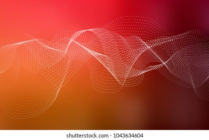 Dark Red, Yellow vector background with dots. Blurred bubbles on abstract background with colorful gradient. The pattern can be used for aqua ad, booklets.