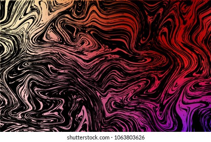 Dark Red, Yellow vector background with bent lines. Creative geometric illustration in marble style with gradient. A completely new memphis design for your business.