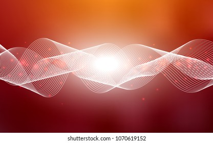 Dark Red, Yellow vector background with xmas confetti. Glitter abstract illustration with colorful confetti, ribbons. The template can be used as a background for postcards.