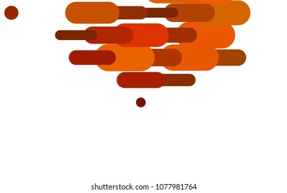 Dark Red, Yellow vector background with straight lines. Capsules on blurred abstract background with gradient. Best design for your ad, poster, banner.