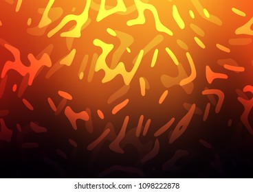 Dark Red, Yellow vector background with bent ribbons. Creative geometric illustration in marble style with gradient. Brand new design for your ads, poster, banner.