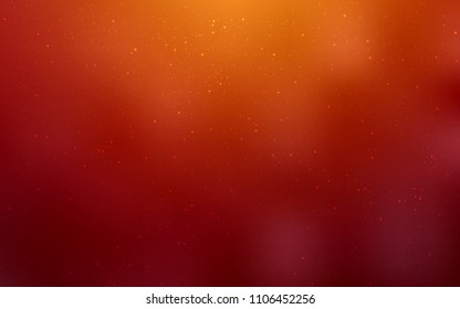 Dark Red, Yellow vector background with galaxy stars. Shining illustration with sky stars on abstract template. Template for cosmic backgrounds.