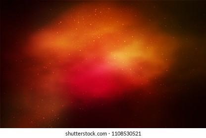 Dark Red, Yellow vector background with galaxy stars. Modern abstract illustration with Big Dipper stars. Pattern for astrology websites.