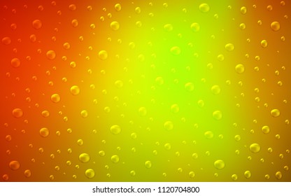 Dark Red, Yellow vector background with bubbles. Beautiful colored illustration with blurred circles in nature style. Completely new template for your brand book.