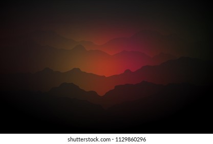 Dark Red, Yellow vector background with curved circles. Modern gradient abstract illustration with bandy lines. The template for cell phone backgrounds.